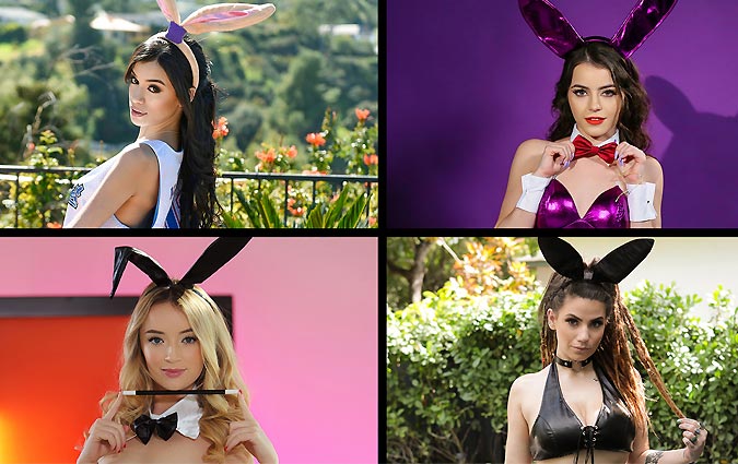 [TeamskeetSelects] Kylie Quinn, Katie Kush, Indica Flower, Leana Lovings (Bunny Babes Compilation)